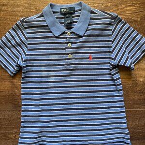 POLO Ralph Lauren striped polo shirt size 4 navy and light blue